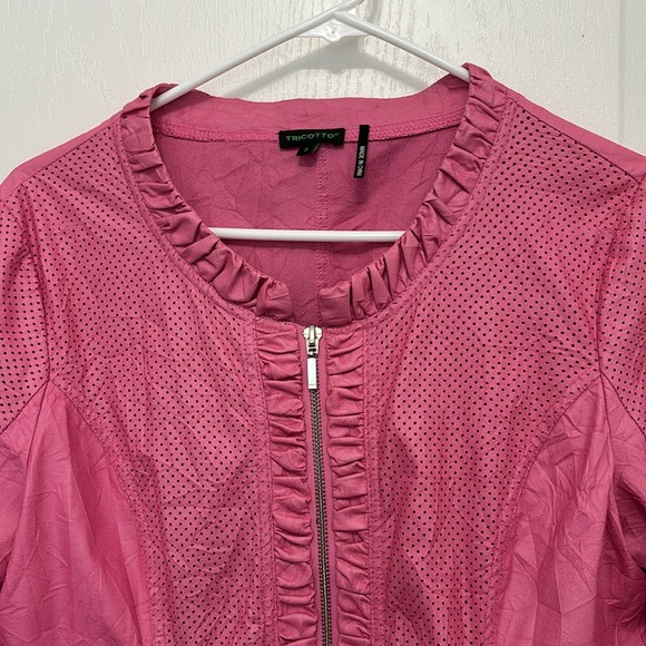 Tricotto Pink Zip Up Jacket - Picture 2 of 6